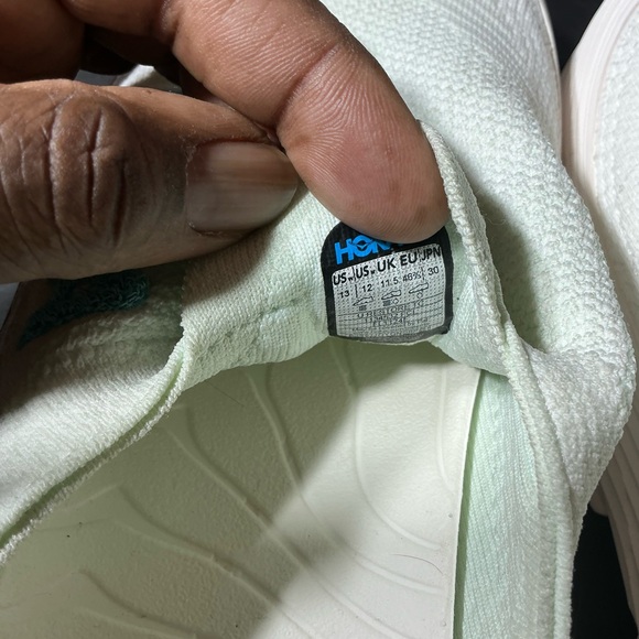 Hoka white slide athletic shoe main image 4